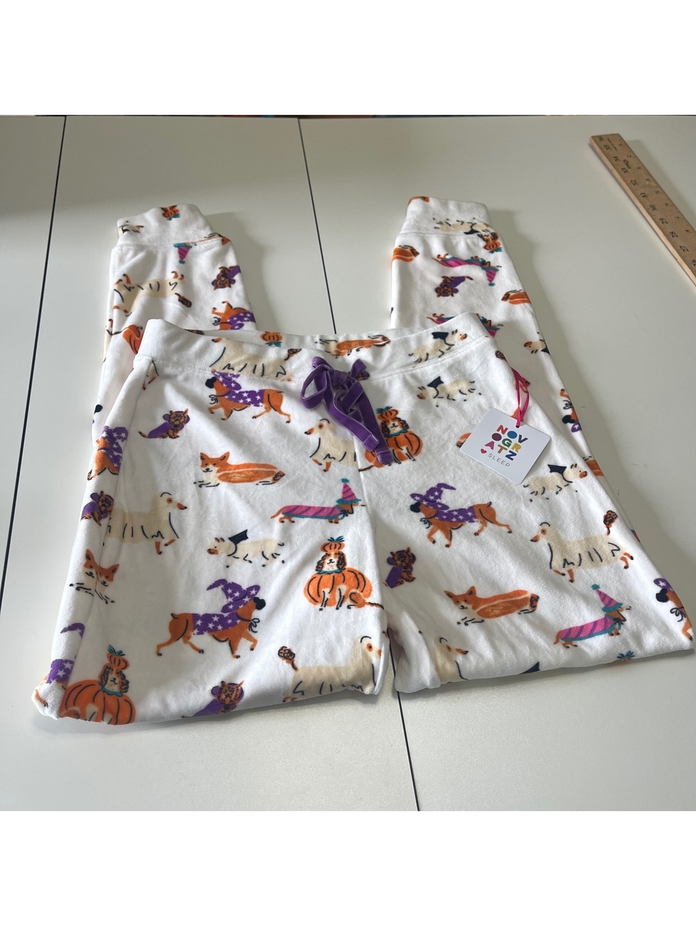 Novogratz Women's Size XS Halloween Dogs Pajama Lounge Jogger Pants